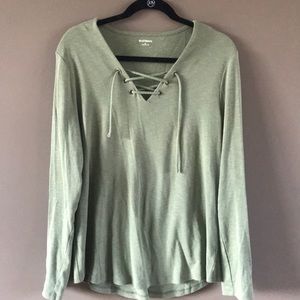 Sage green top size L.